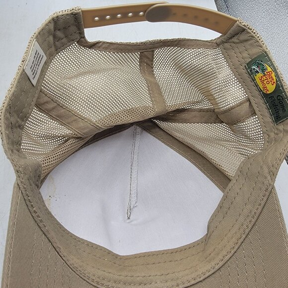 Bass Pro Shops Cabelas Adults Tan Trucker Hat Fishing Hiking Camping Trails - Picture 7 of 10